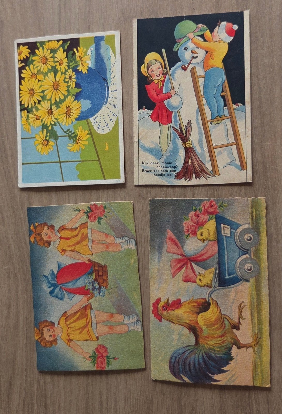 Oude ansichtkaarten - set van 4 stuks, Ophalen of Verzenden