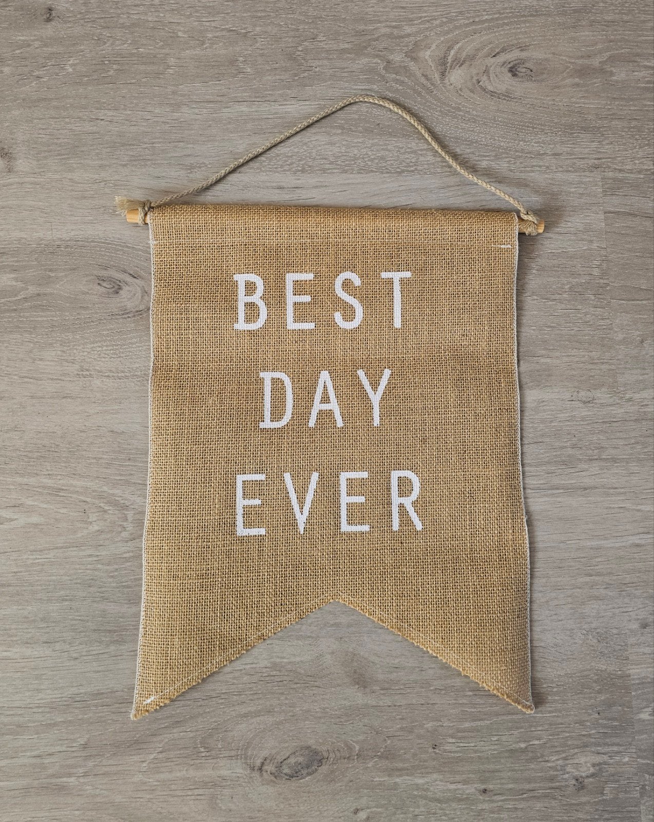 Best Day Ever Banner - Jute Decoratie voor Feestjes, Ophalen of Verzenden, Nieuw, Versiering, Verjaardag