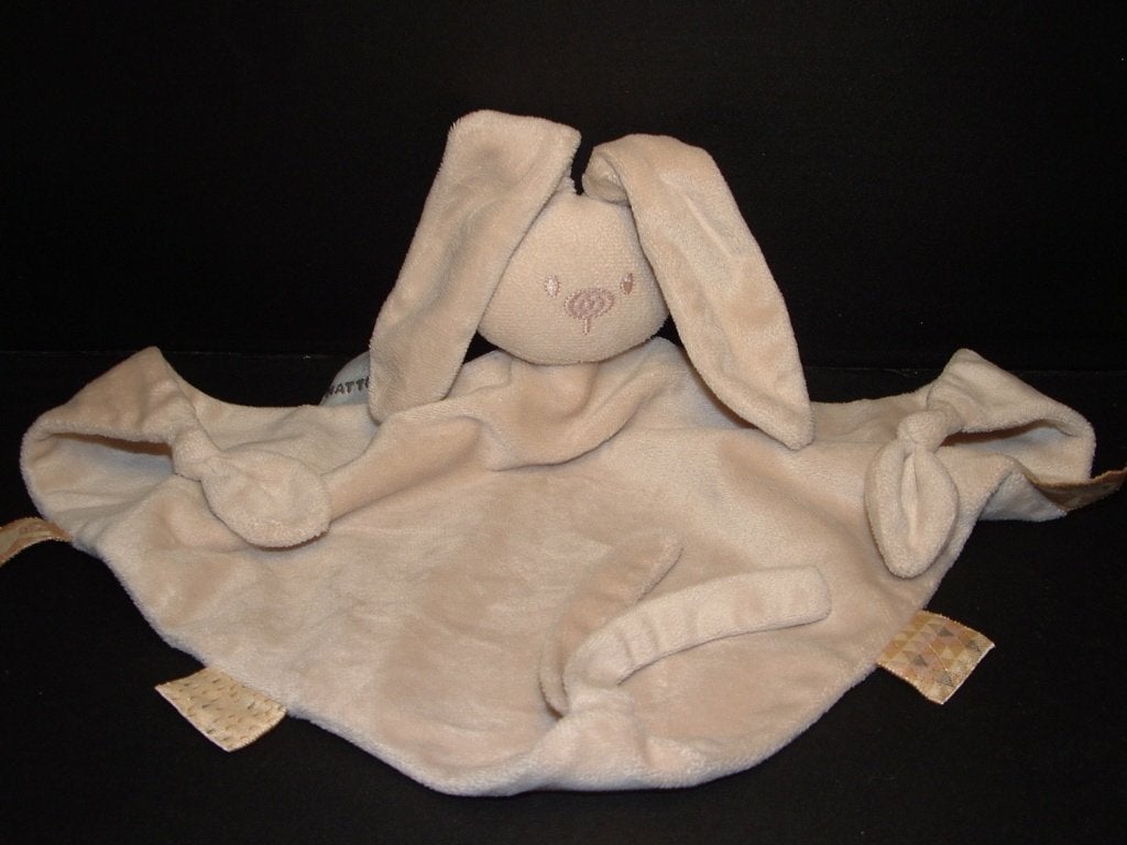 NATTOU KONIJN KNUFFELDOEK VELOURS BEIGE MET AAN 2, Ophalen of Verzenden, Nieuw, Overige typen