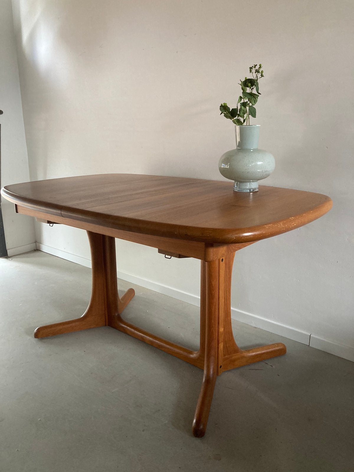 Midcentury vintage Glostrup teak eettafel uitschuifbaar XXL, Gebruikt, Glostrup, Teakhout, 200 cm of meer