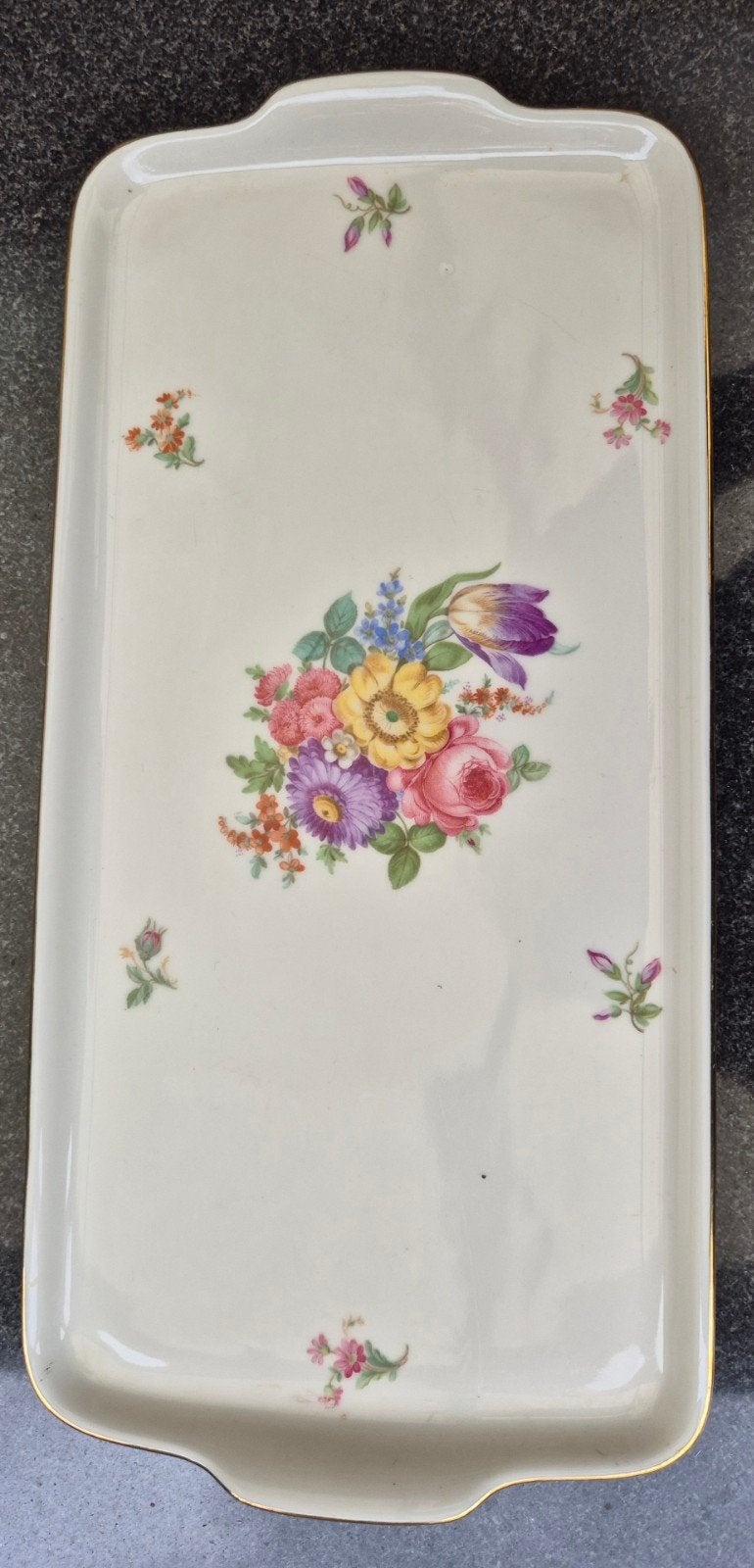 Hutschenreuther Porseleinen Serveerschaal - Vintage Bloemen, Ophalen of Verzenden