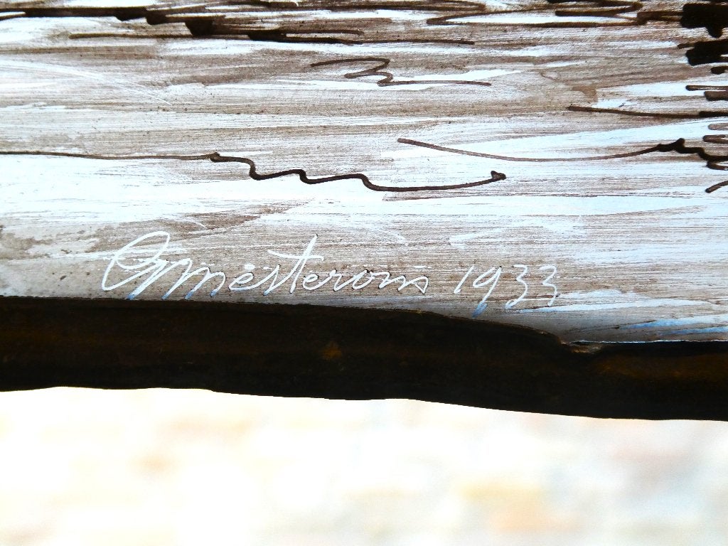 Glas in lood Gezicht op de haven Urk Gerard Mesterom, Ophalen of Verzenden