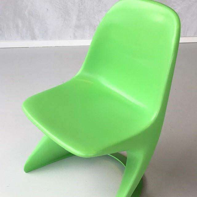 Casalino eettafelstoel vintage Casala space age groen, Kunststof, Casala, Overige kleuren, Ophalen of Verzenden
