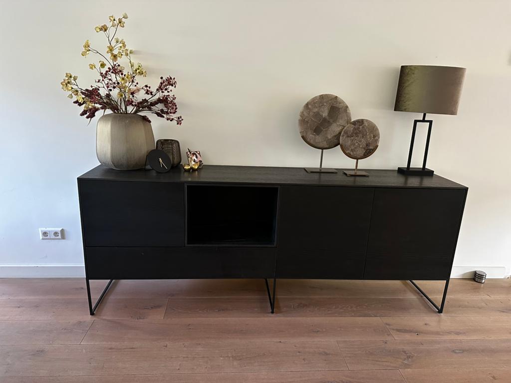 Designer dressoir zwart, Ophalen, Nieuw, 25 tot 50 cm, 200 cm of meer