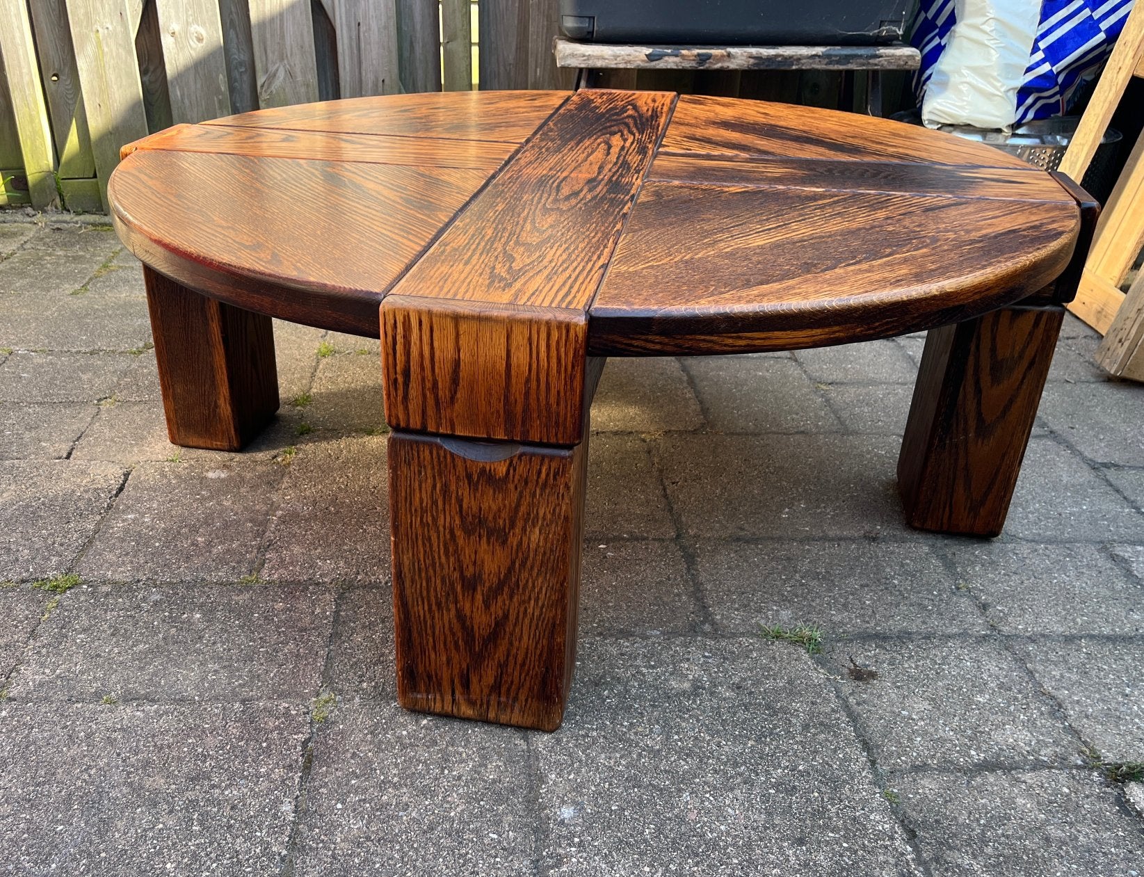Brutalistische salontafel jaren ‘70., 100 tot 150 cm, Zo goed als nieuw, Rechthoekig, 50 tot 100 cm