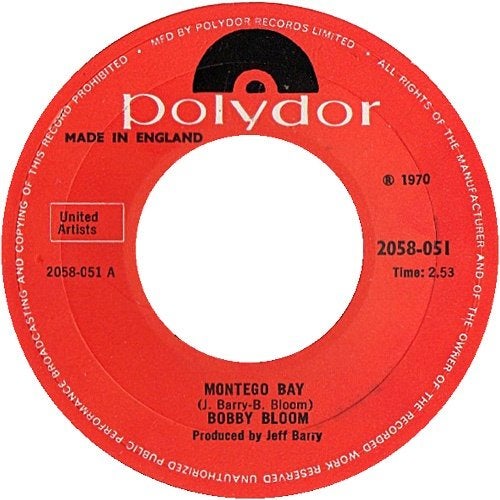 Bobby Bloom - Montego Bay (Single), Gebruikt, 7 inch, Ophalen of Verzenden, Reggae en Ska