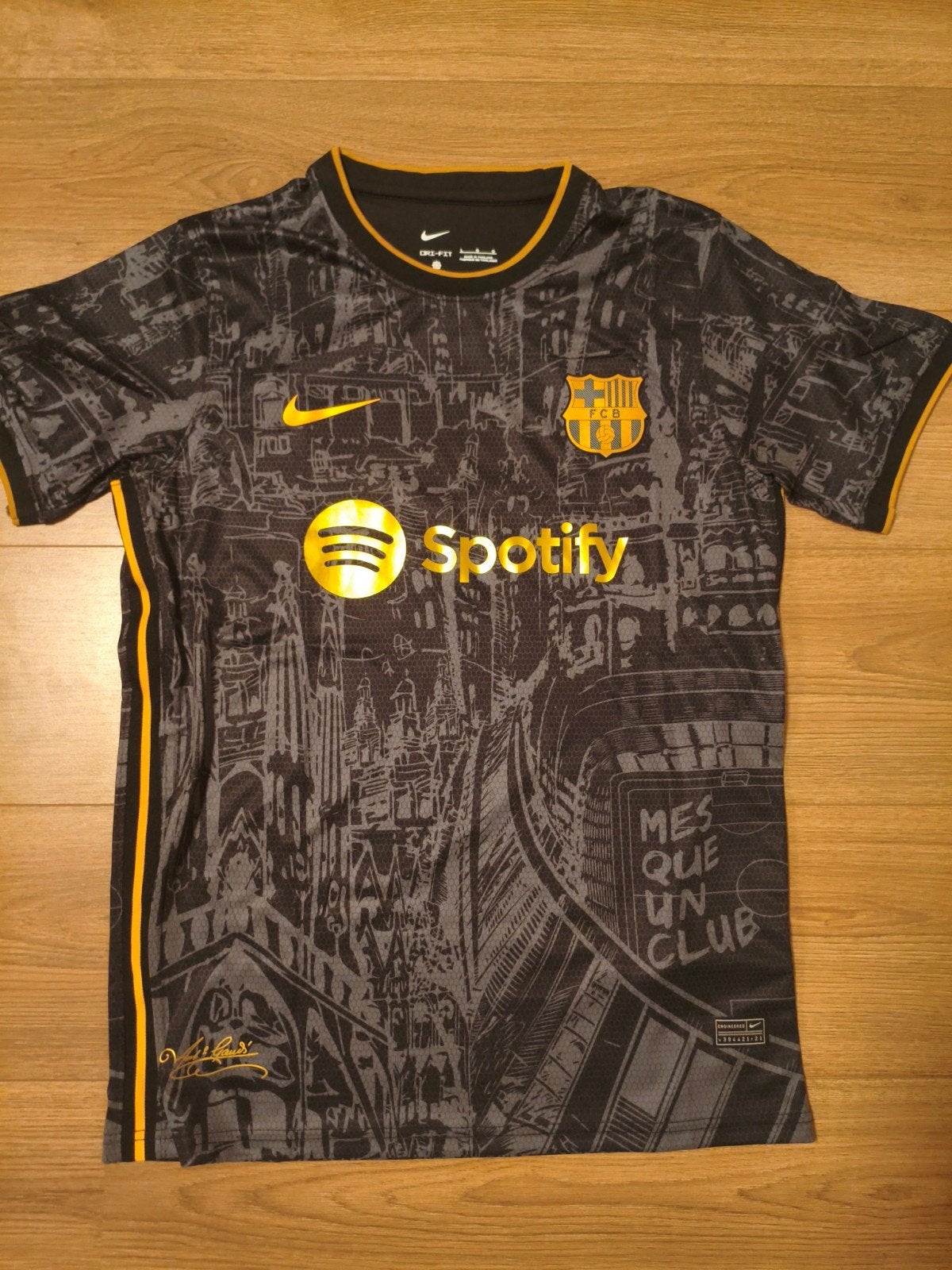 FC Barcelona Voetbalshirt 2023/2024 Zwart Maat L Ongedragen, Maat 52/54 (L), Zwart, Nike, Nieuw