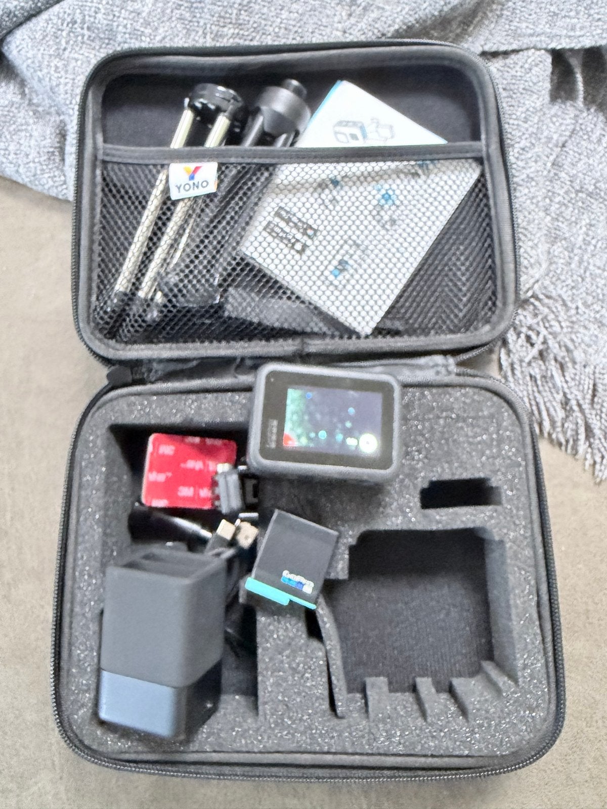 GoPro Hero 8 Black met accessoires en beschadigd lensglas, Ophalen of Verzenden, Gebruikt, GoPro