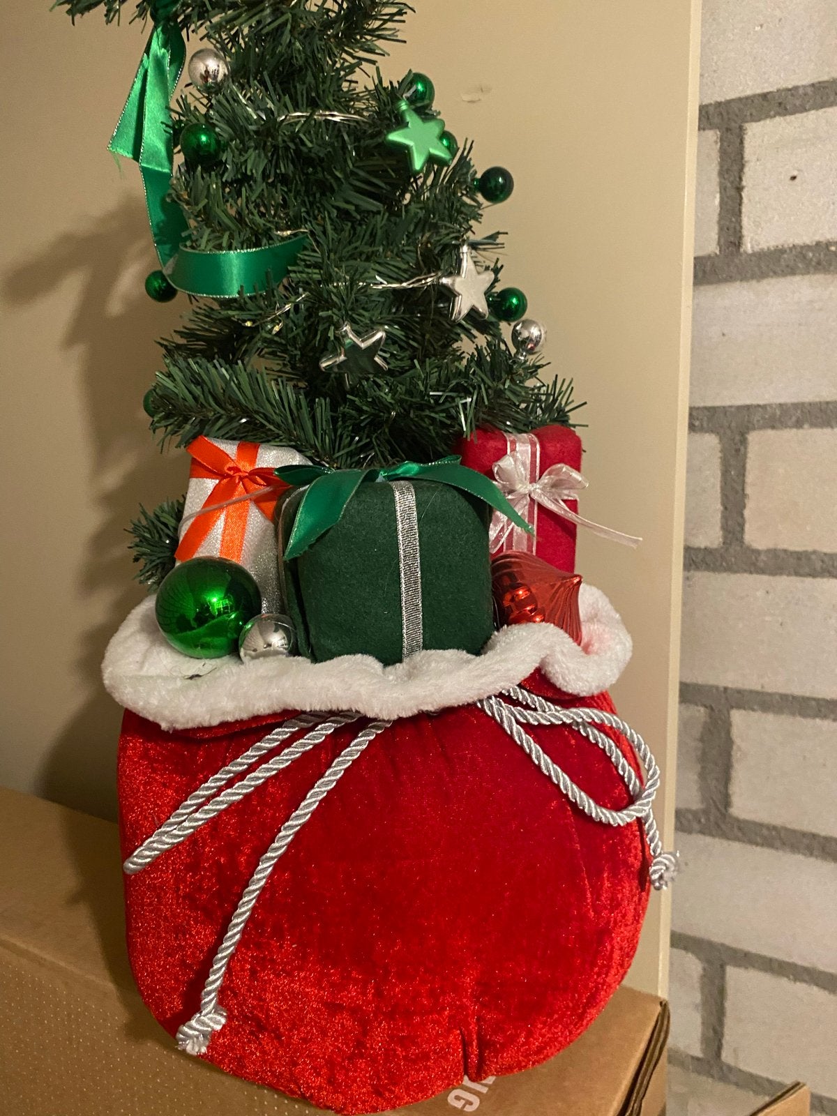 Kerstboom stoffe vaas, Diversen, Ophalen of Verzenden, Zo goed als nieuw