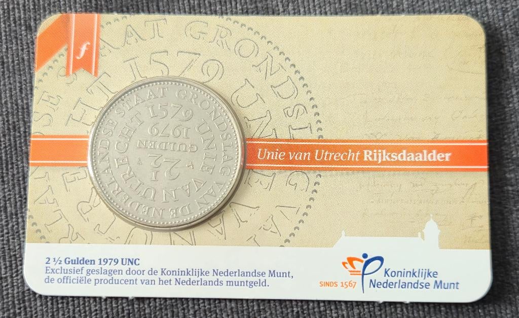 Unie van Utrecht Rijksdaalder 1979 in Coincard unc, Verzenden, Koningin Beatrix, 2½ gulden, Losse munt