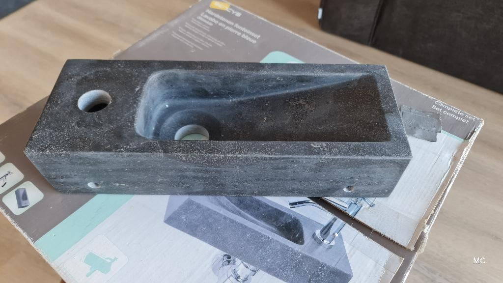 Hardstenen wasbak toilet, Ophalen of Verzenden, Nieuw, Steen, Toilet