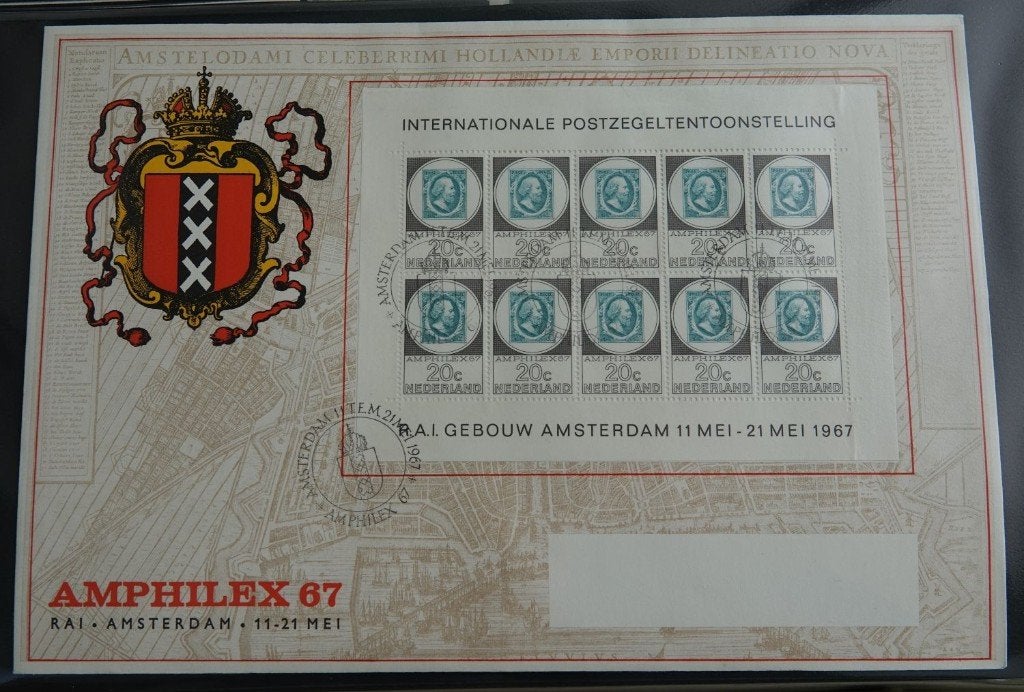 Amphilex blokken 1967, eerste dag stempel, serie van drie., Verzenden, Na 1940, Gestempeld