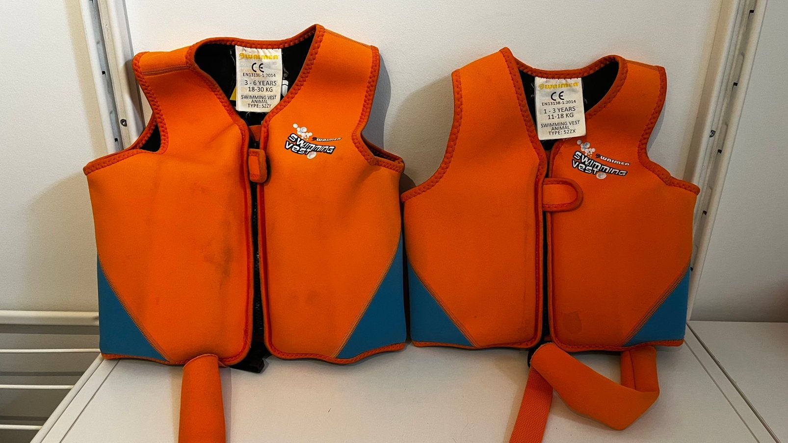 Waimea zwemvesten 1-3 jaar en 3-6 jaar, Watersport en Boten, Ophalen of Verzenden, Gebruikt