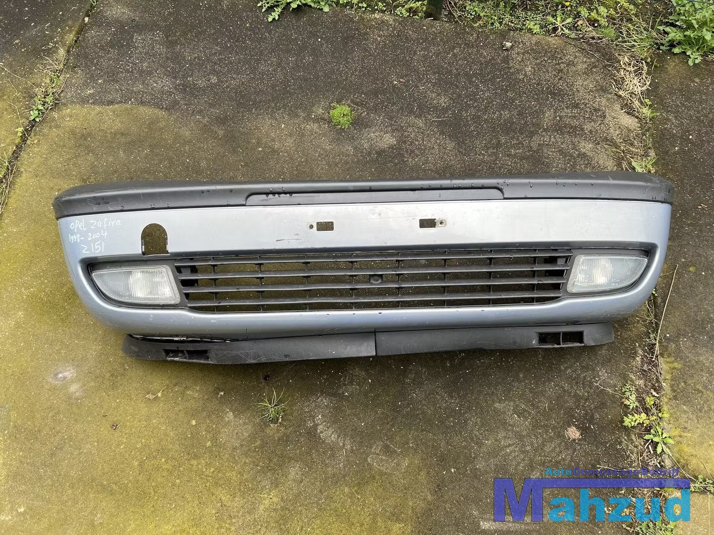 OPEL ZAFIRA A Zilver Z151 voorbumper bumper voor 1998-2005, Gebruikt, Voor, Opel Automobile GmbH, Ophalen of Verzenden