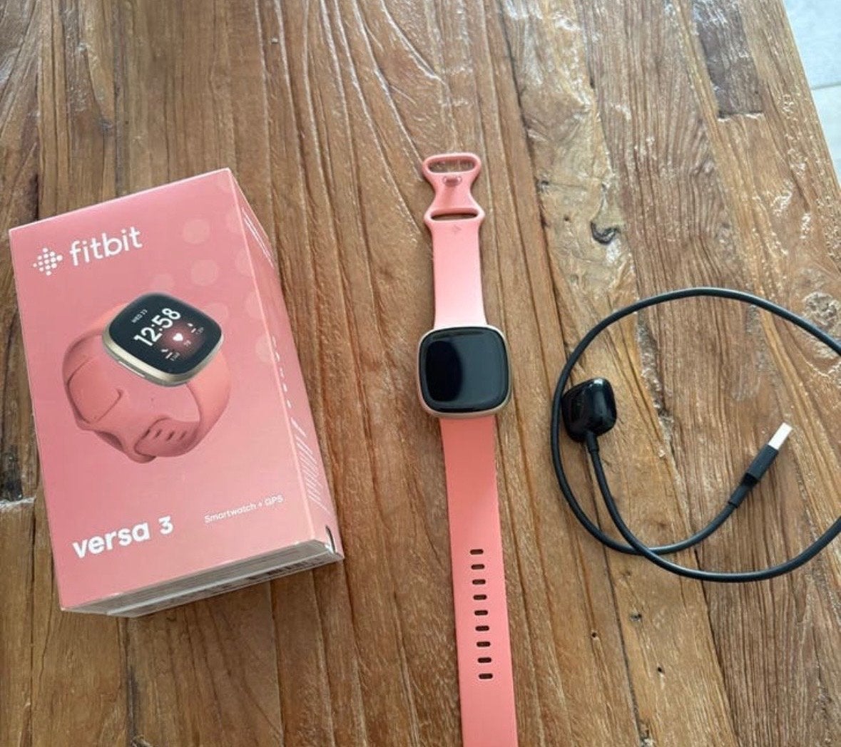 Fitbit Versa 3 Smartwatch + GPS, Afstand, Ophalen of Verzenden, Zo goed als nieuw, Android