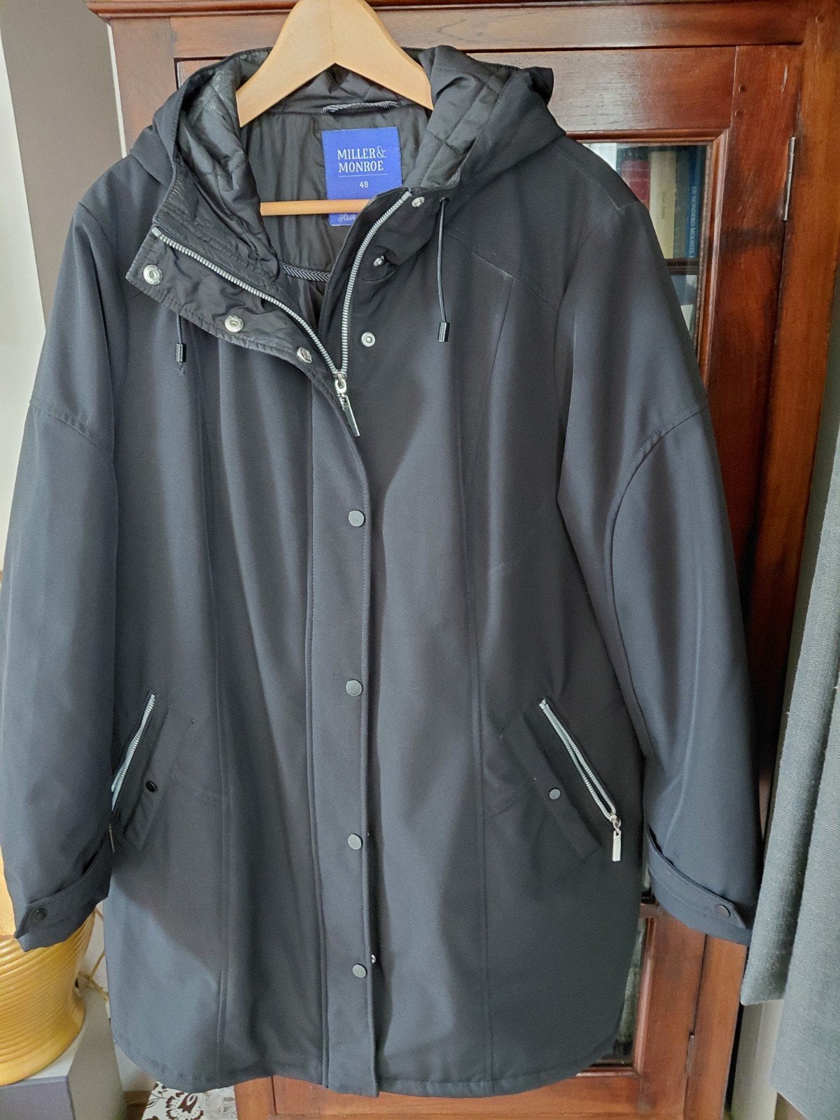 Miller & Monroe Zwarte Jas Maat 48, Ophalen, Zwart, Maat 46/48 (XL) of groter, Miller & Monroe