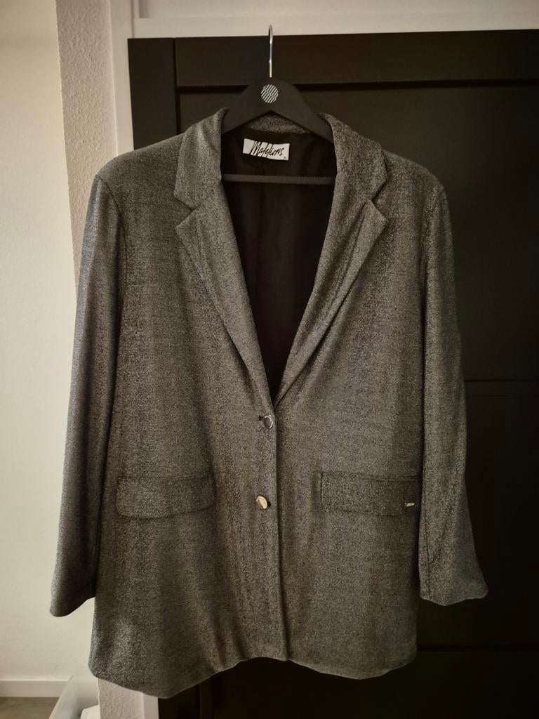 Malelions zilver sparkling glitter blazer XL, Kleding | Dames, Ophalen of Verzenden, Zo goed als nieuw, Maat 46/48 (XL) of groter