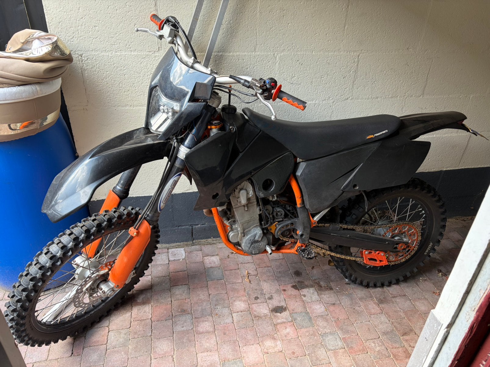 Ktm 525 cc met kenteken, Ophalen