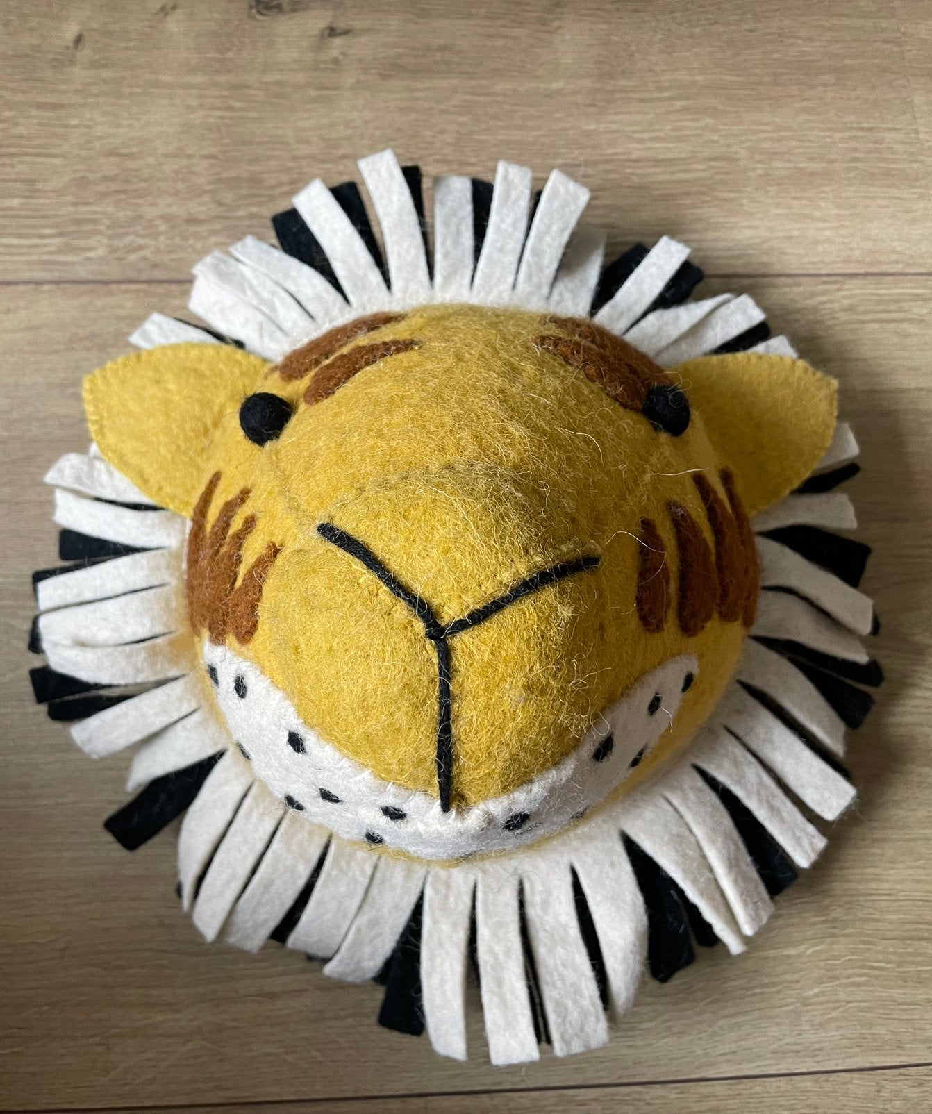 Loods 5 tijger dierenkop wandhanger vilt, Ophalen of Verzenden, Zo goed als nieuw, Wanddecoratie