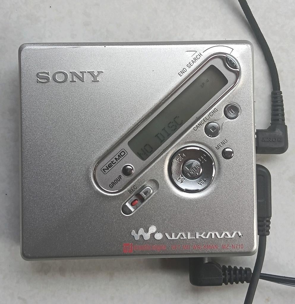 Sony Minidisc MZ-N10 NetMD Walkman met accessoires, Audio, Tv en Foto, Walkmans, Discmans en Minidiscspelers, Ophalen of Verzenden