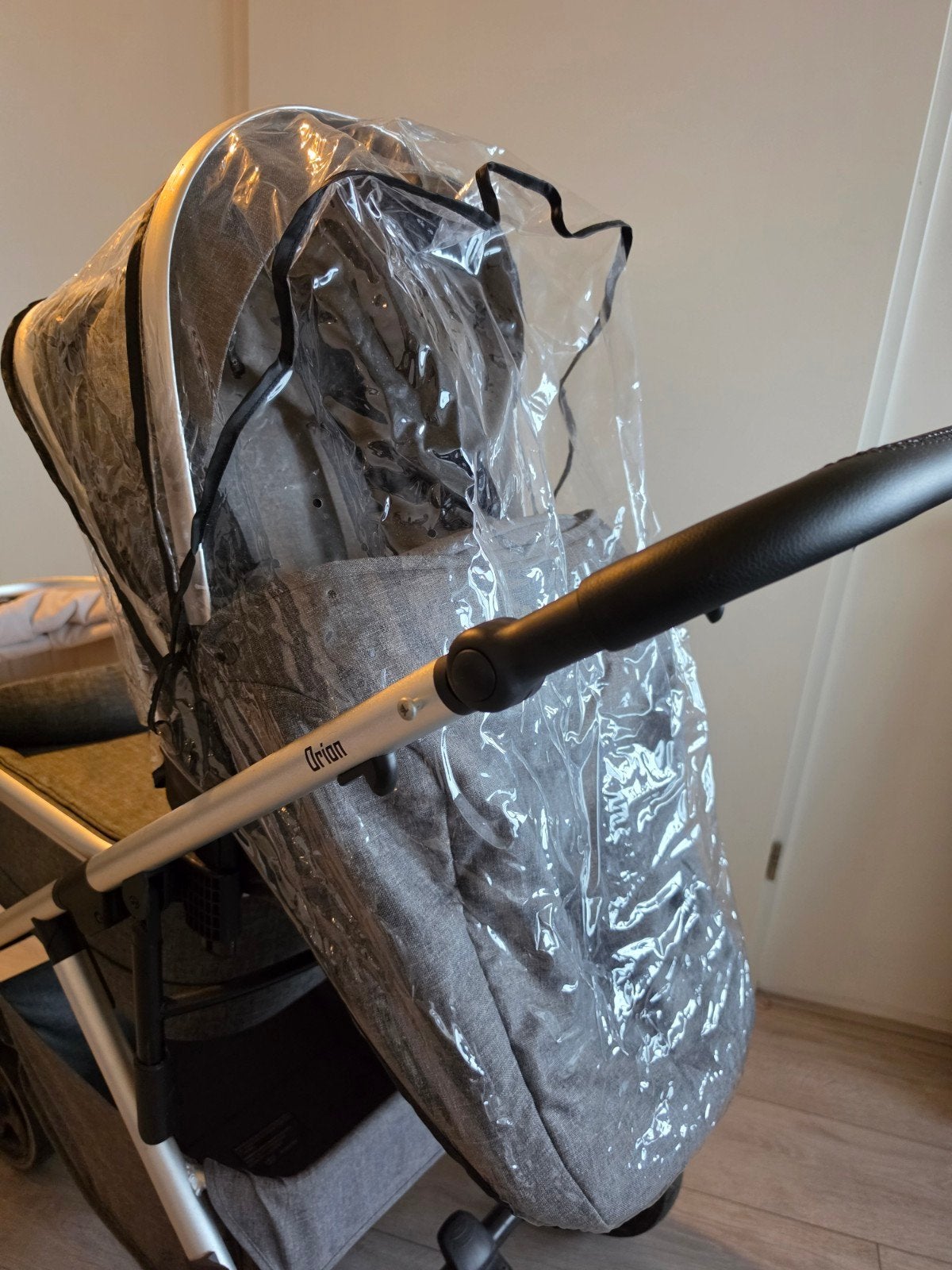 BééYu Orion Duowagen - Grijs, Gebruikt, Verstelbare duwstang, Ophalen, Kinderwagen