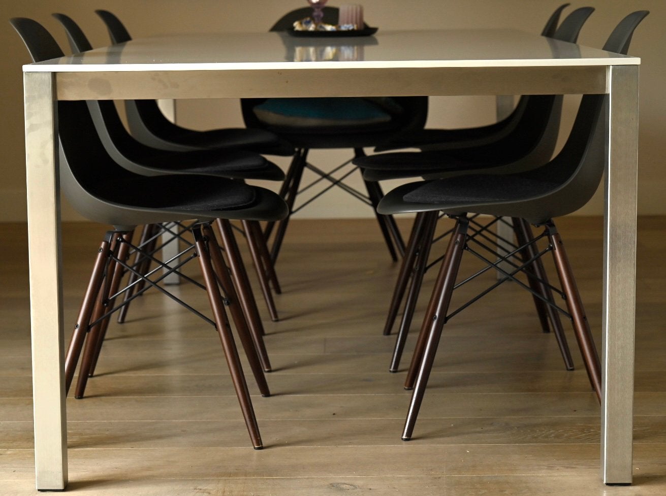 Arco Pure design eettafel RVS/Corian, Huis en Inrichting, Tafels | Eettafels, Ophalen, 100 tot 150 cm, 200 cm of meer, Zo goed als nieuw