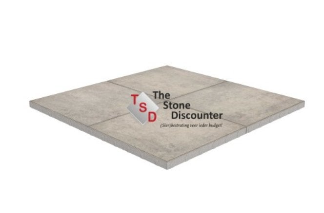 Restpartij Trippel T beige nuance 80x80x4 cm (21.12m2), Nieuw, Ophalen of Verzenden, 10 m² of meer, Beton