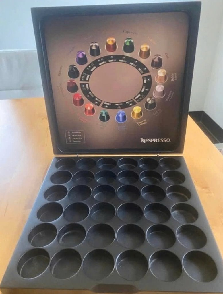 Opbergdoos voor 36 Nespresso capsules Discovery Box, Ophalen of Verzenden, Gebruikt, Nespresso, Capsulehouder