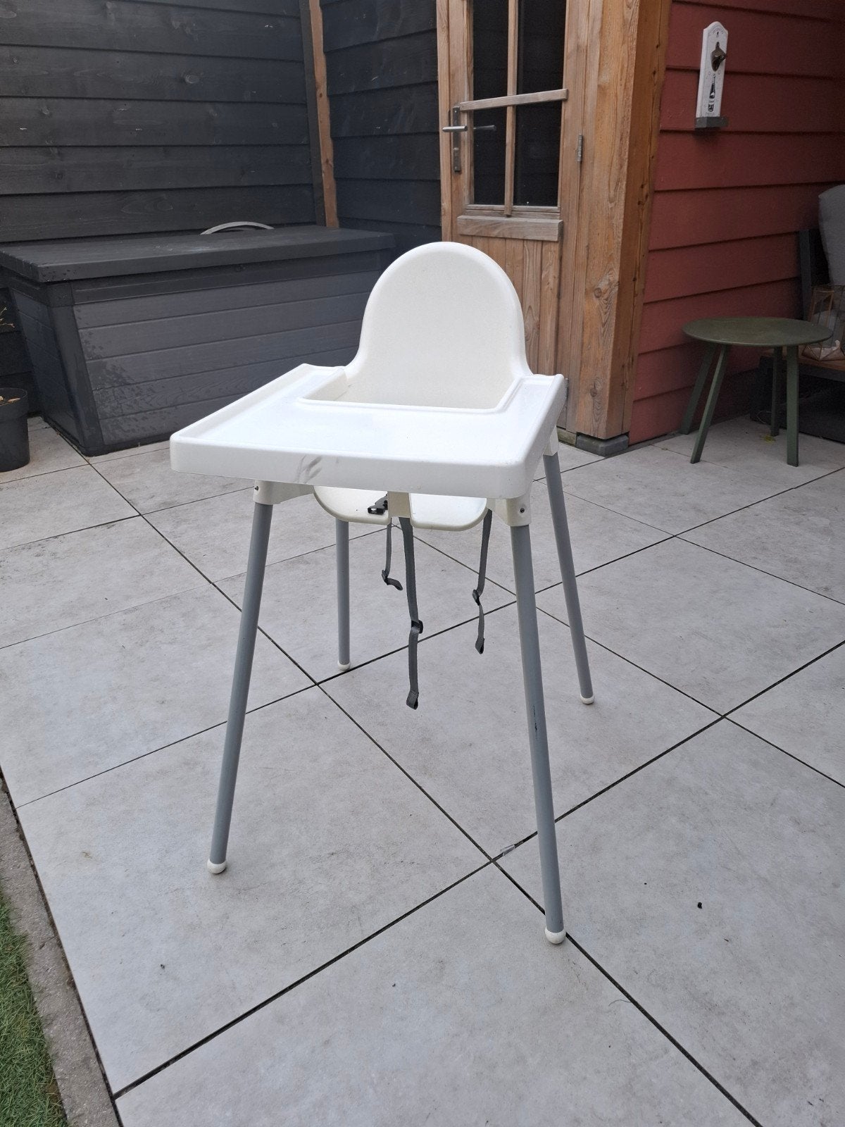 IKEA Antilop kinderstoel met eetblad en gordel, Kinderen en Baby's, Kinderstoelen, Ophalen, Gebruikt, Overige typen, Gordel(s)