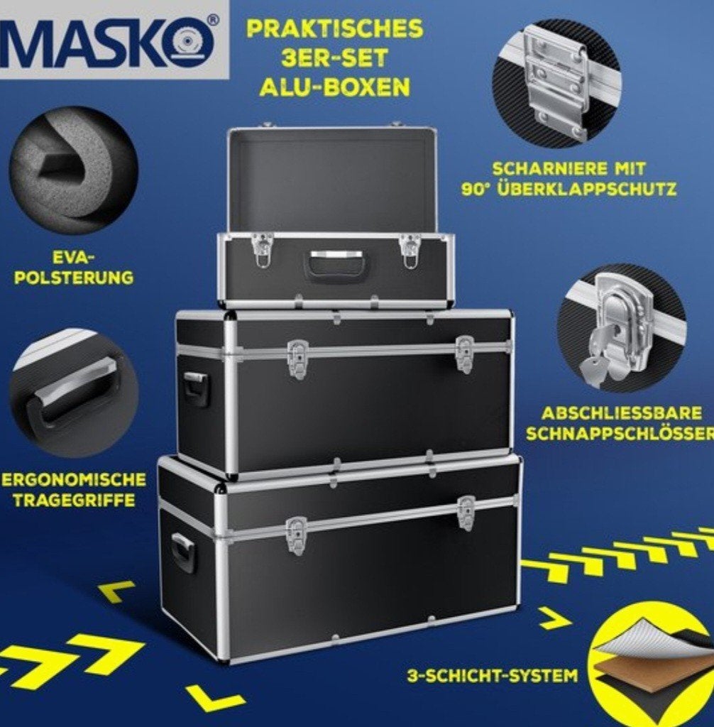 Nieuwe opbergboxen koffers set - 3 stuks, Ophalen, 50 tot 100 cm, MASKO, Nieuw