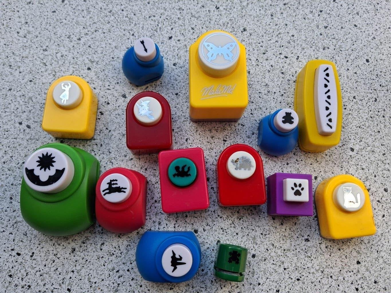 Gekleurde perforators voor kinderen pons hobby decoratie, Gebruikt, Gereedschap of Toebehoren, Meerkleurig, Metaal