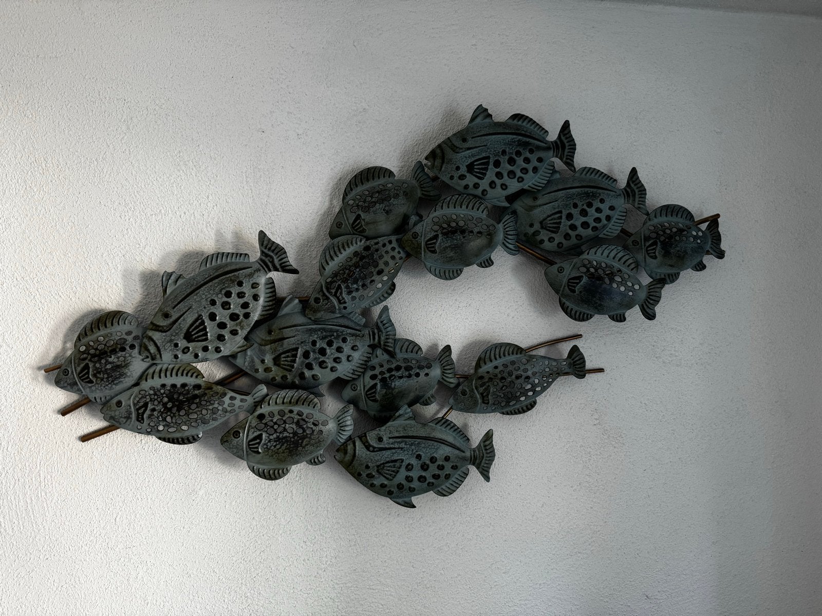 Decoratie set voor aan de wand - Vissen thema, Ophalen, Metaal, Wandsculptuur, Gebruikt