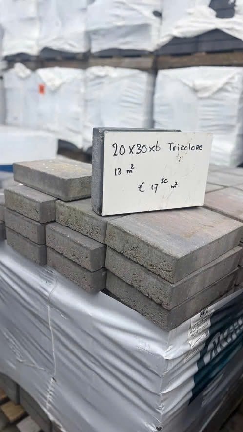 triclore 20x30x6 13m2, Ophalen of Verzenden, Beton, 10 m² of meer, Klinkers