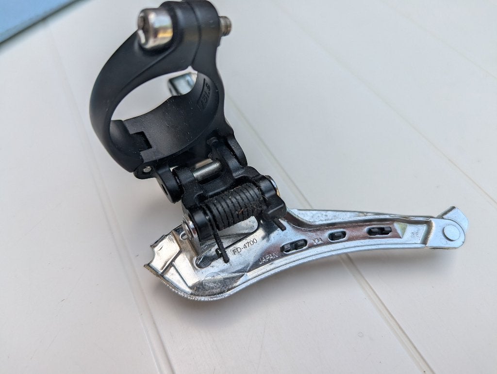 Shimano Tiagra FD-4700-B met 31.8mm buisklem, Gebruikt, Ophalen of Verzenden, Derailleur of Ketting, Shimano