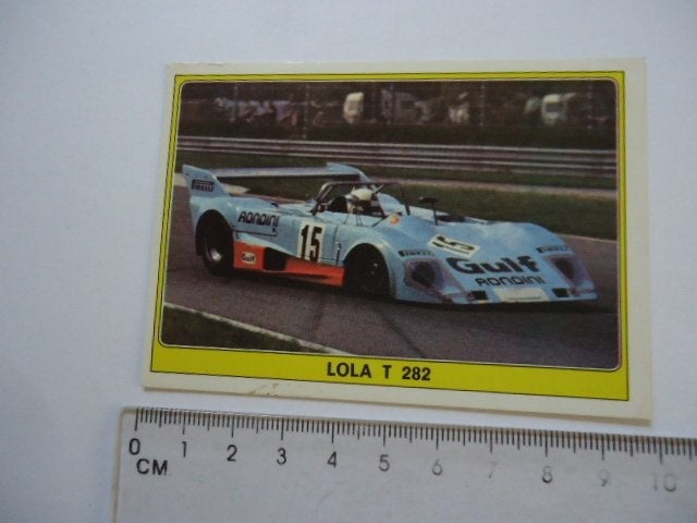 sticker oud Autosport LOLA T 282 Ford Cosworth panini car, Verzenden, Zo goed als nieuw