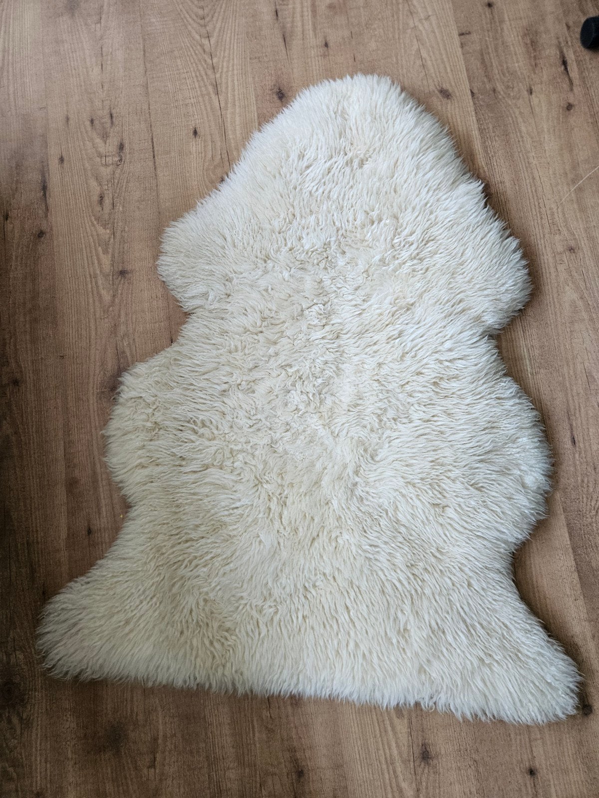Zacht wit schapenvacht kleedje, Ophalen, Wit, Gebruikt, 50 tot 100 cm