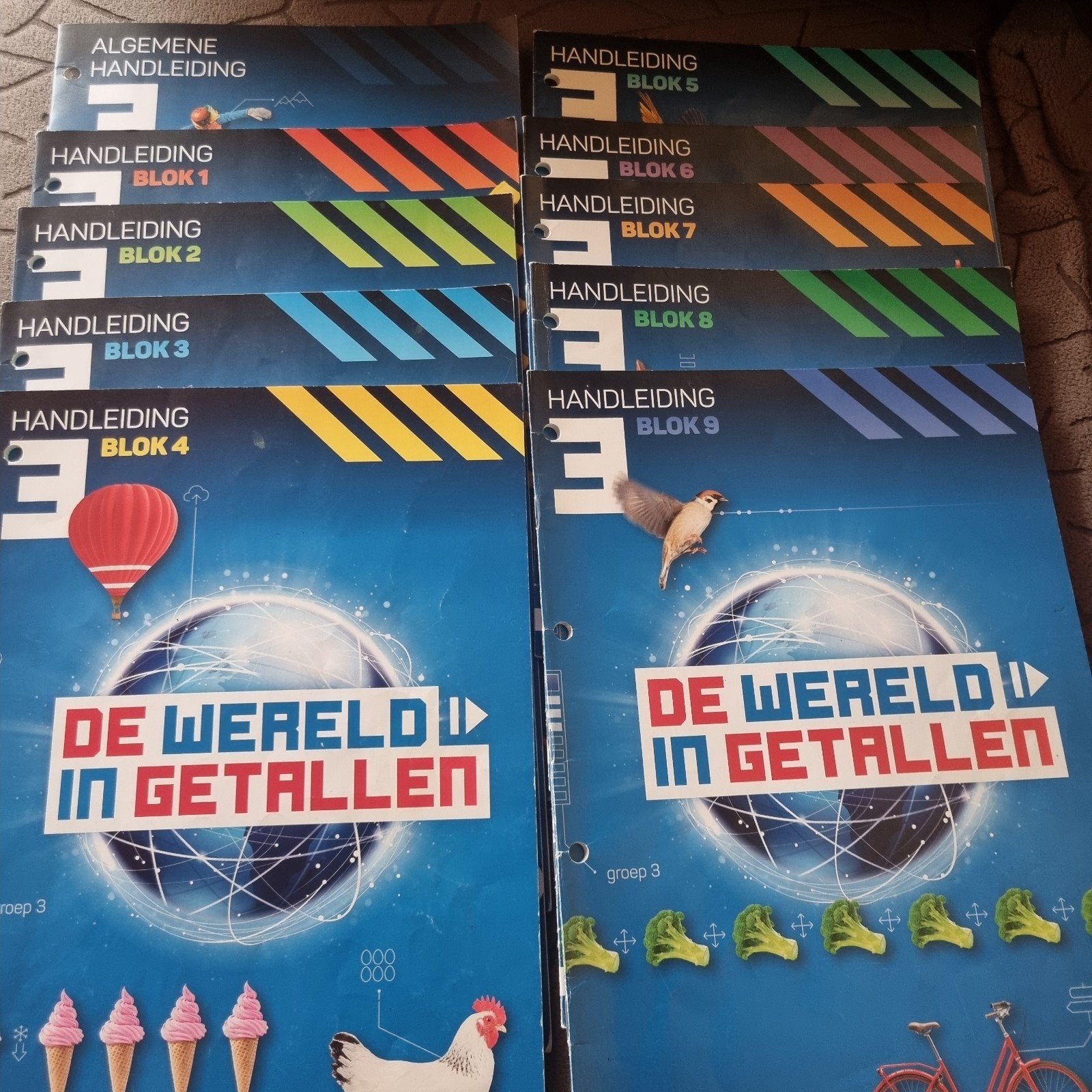 Groep 3 Handleidingen De Wereld in Getallen - Blokken 1 t/m, Ophalen of Verzenden, Gelezen, Onbekend