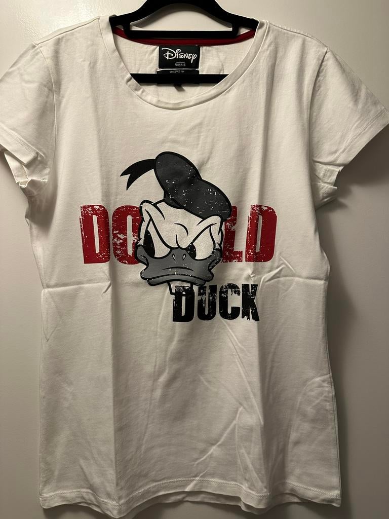 Disney NIKKIE Donald Duck T-shirt Maat 38 (M), Maat 38/40 (M), Wit, Nieuw, Ophalen of Verzenden