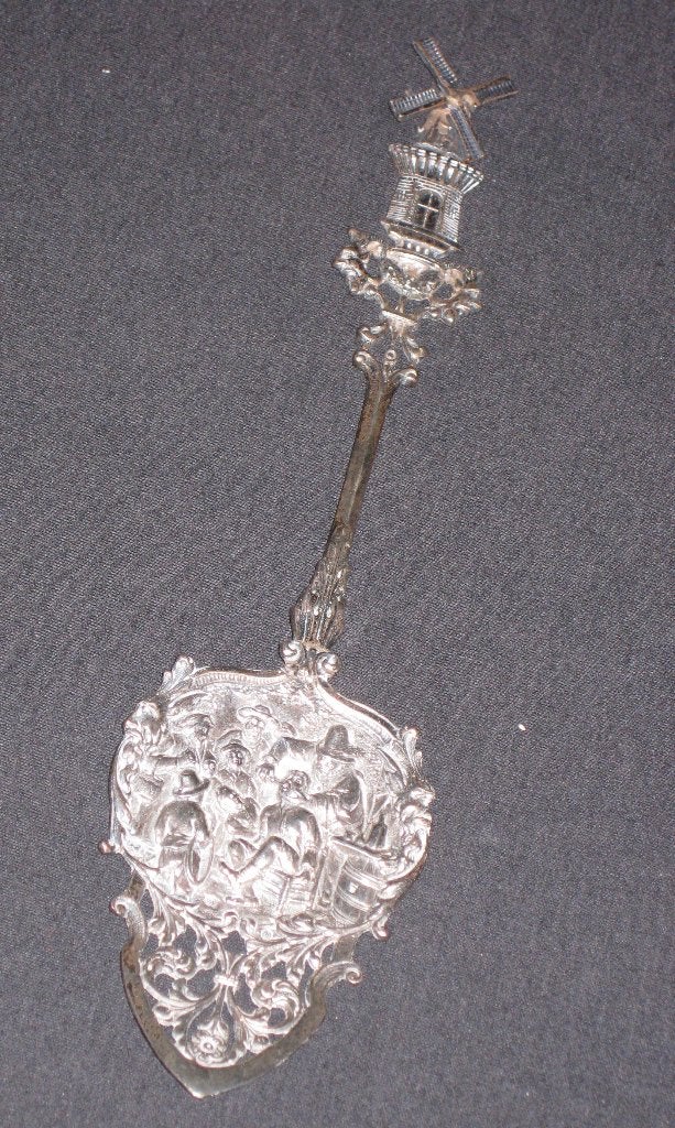 Zilveren Taartschep Met Molen 57 Gram, Antiek en Kunst, Ophalen, Zilver