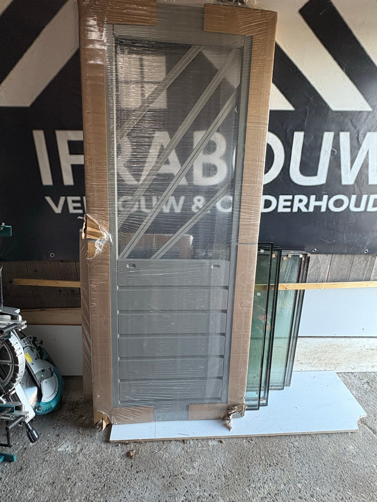 Nieuwe massieve Stapeldorpeldeur met HR++ glas 83x201.5cm, 80 tot 100 cm, Nieuw, Ophalen of Verzenden, Buitendeur