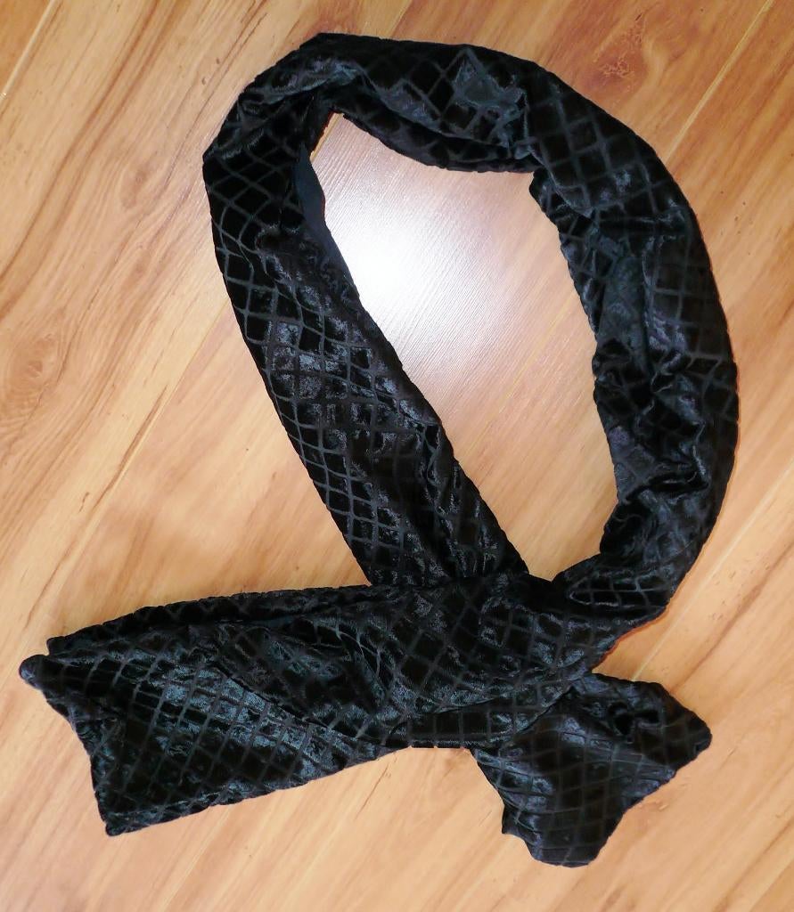 Feestelijke stola sjaal fluweel ausbrenner zwart 156x38 cm, Kleding | Dames, Ophalen of Verzenden, Zo goed als nieuw, Maat 46/48 (XL) of groter