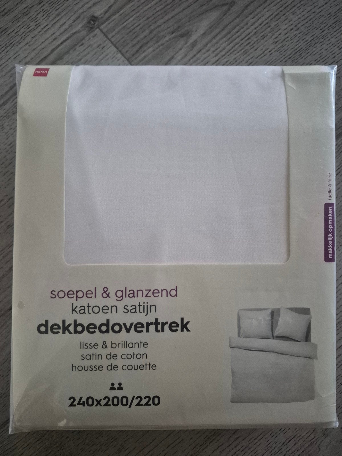Nieuwe Hema katoen satijn dekbedovertreksets 240x200/220, Wit, Dekbedovertrek, Ophalen of Verzenden, HEMA