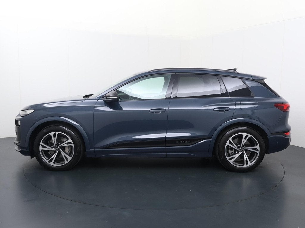 Audi Q6 e-tron S edition 100 kWh | 388 PK | SoH 97% | Warmte, Auto's, Audi, 12 maanden, Gebruikt, Blauw, Leder en Stof