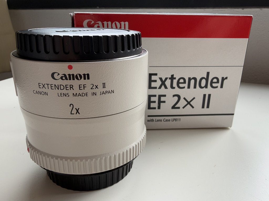 Canon Extender EF 2x II, Canon, Ophalen of Verzenden, Zo goed als nieuw, Beschermhoes/tas