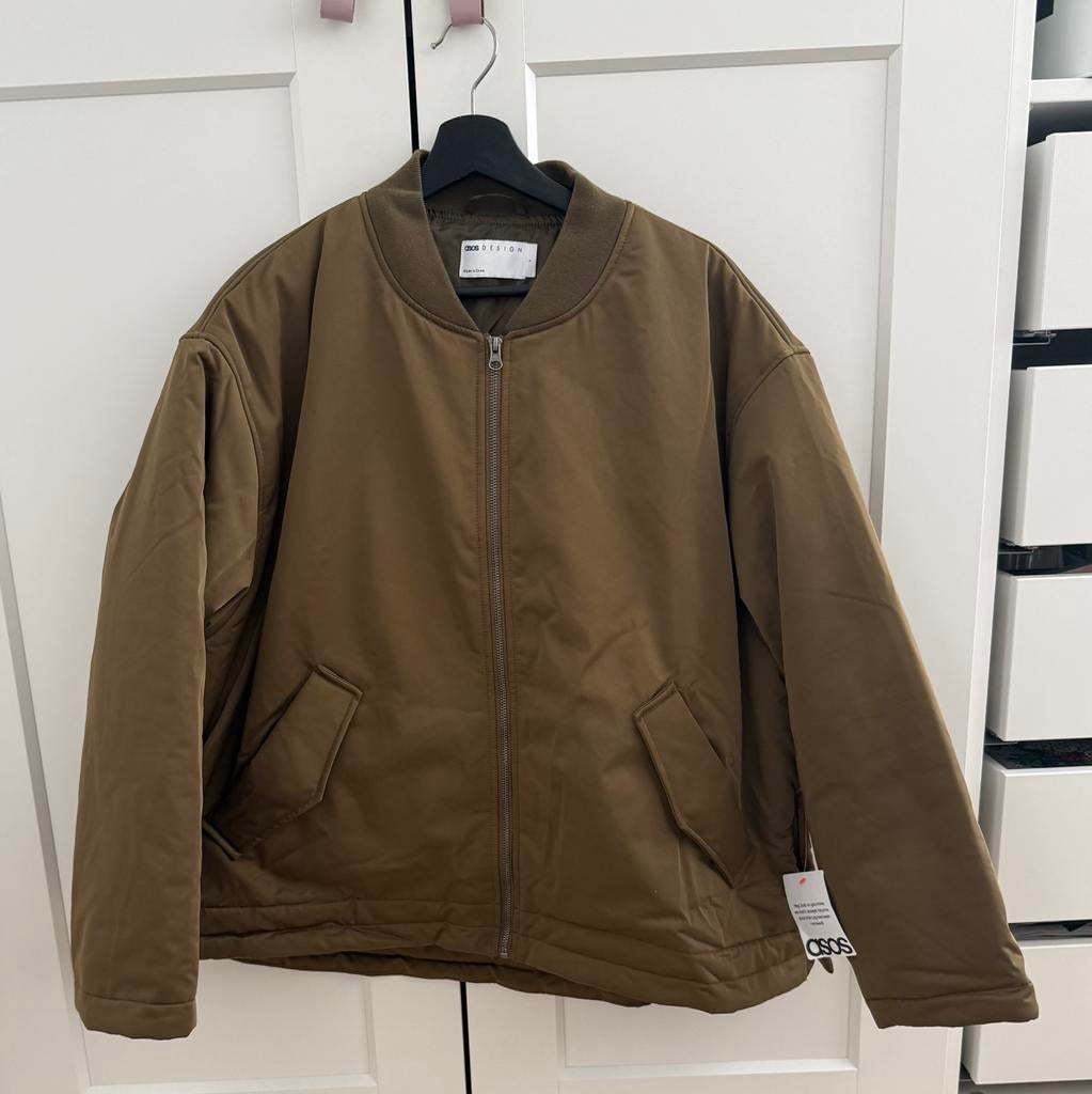 Oversized bomberjack Maat L - ASOS Design, Ophalen of Verzenden, Nieuw, Maat 42/44 (L), Groen