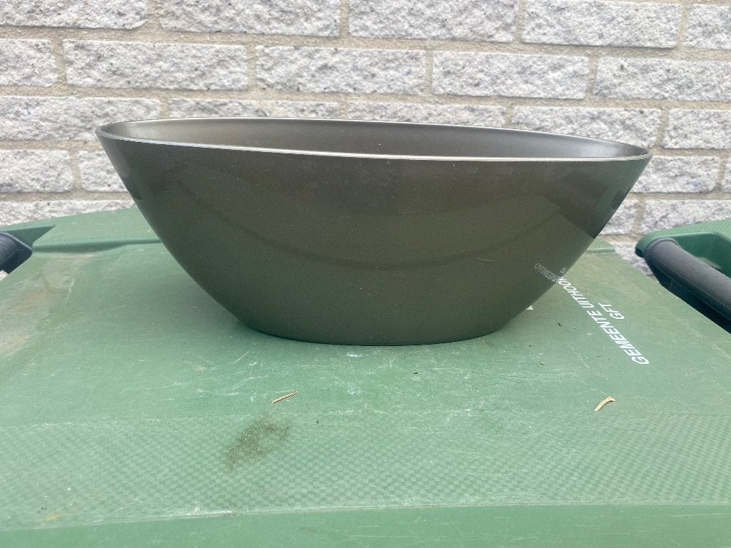 Ovale plantenbak, Tuin en Terras, Bloembakken en Plantenbakken, Ophalen, Steen, Minder dan 30 cm, Zo goed als nieuw
