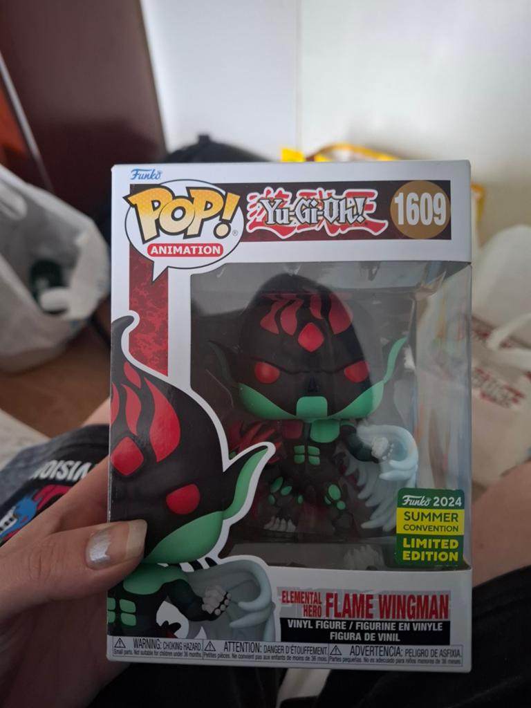 Yu-gi-oh elemental hero flame wingman, Ophalen of Verzenden, Zo goed als nieuw