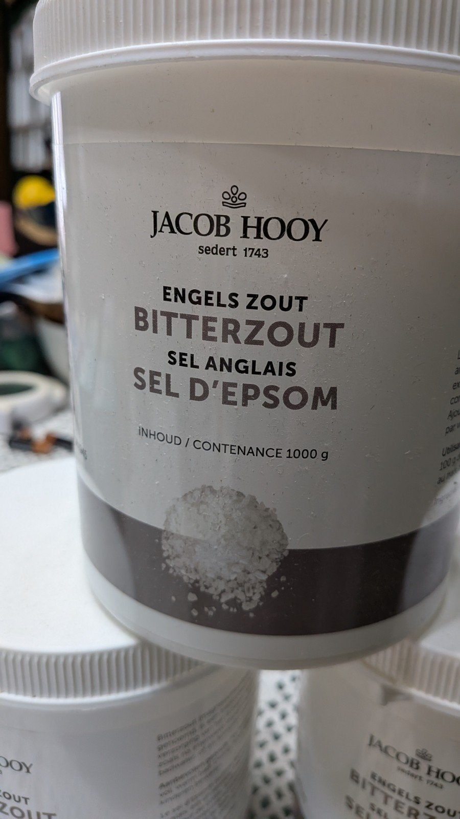 Jacob Hooy Bitterzout / Engels Zout (1000g), Ophalen, Nieuw, Bad & Douche