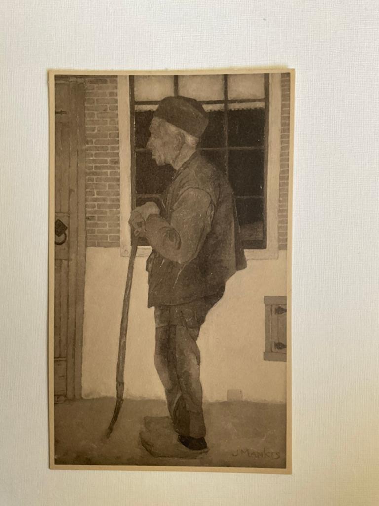 Jan mankes, douwe voor het huis, Antiek en Kunst, Kunst | Etsen en Gravures, Ophalen of Verzenden