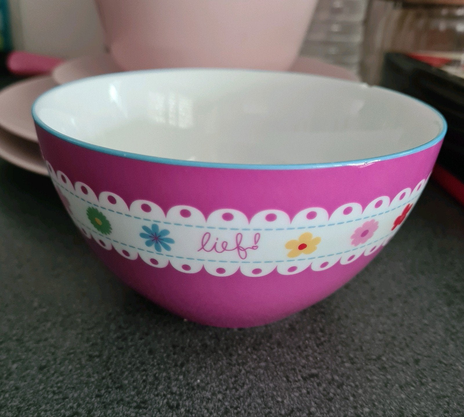 leuk schaaltje van 'lief', Huis en Inrichting, Keuken | Servies, Ophalen, Gebruikt, Schaal of Schalen, Overige stijlen